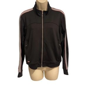 Tail Teck Black‎ w/Grey & Pink Trim Full Zip Athletic Jacket Medium